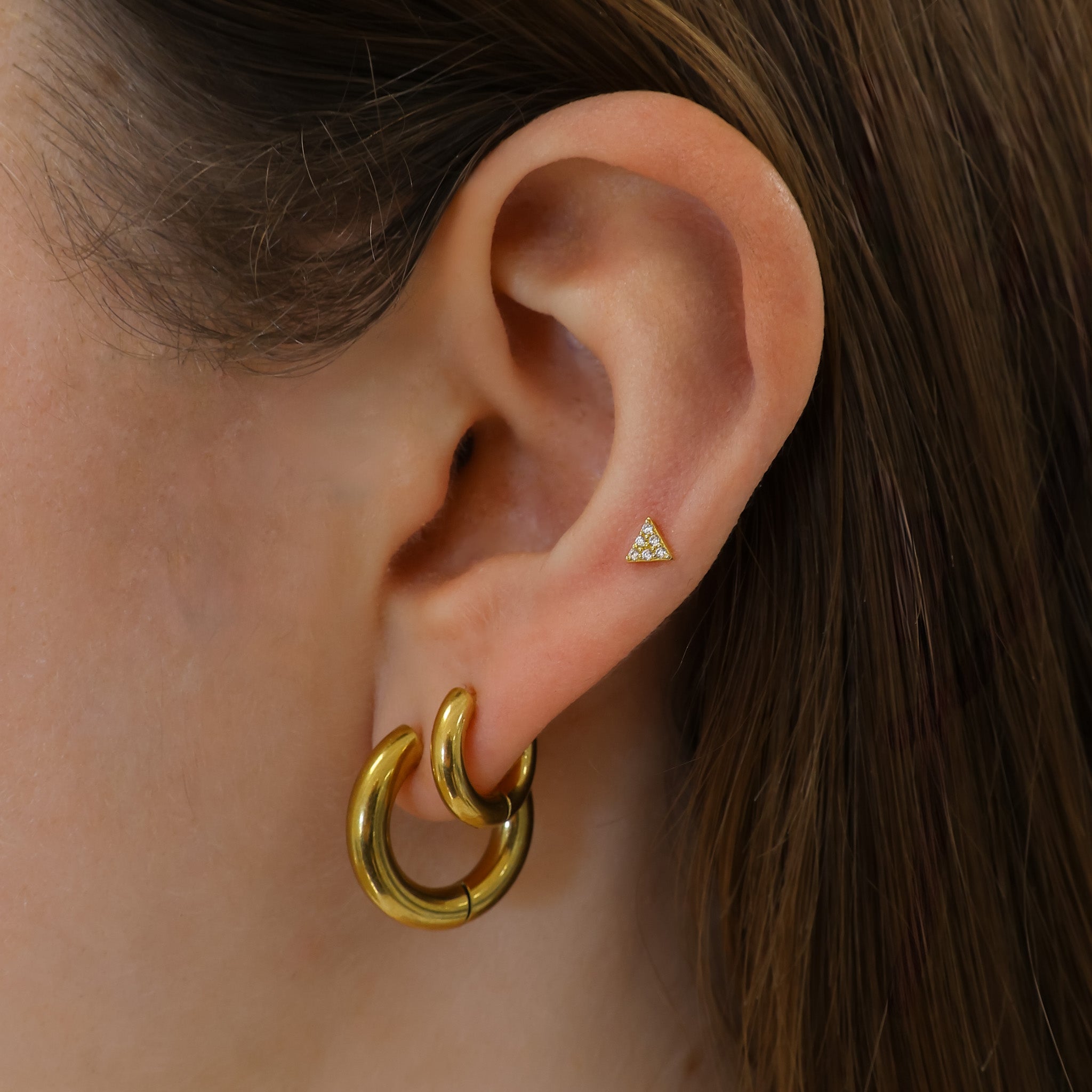 Crystal Triangle Piercing wintherstudio-dk