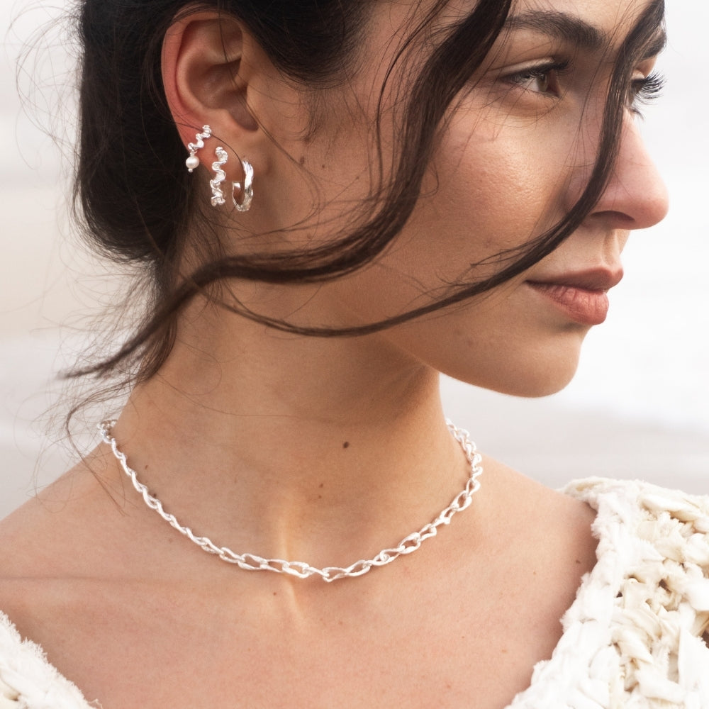 Fluctus Halskæde Sølv