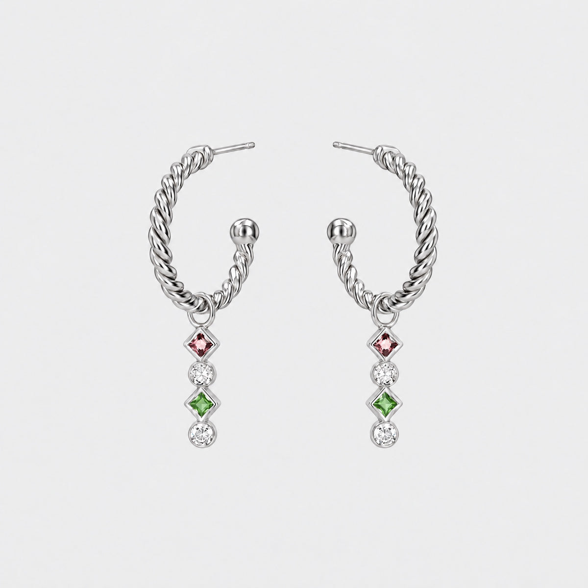 LUCENT HOOPS 15mm - SØLVBELAGT/MULTI wintherstudio-dk