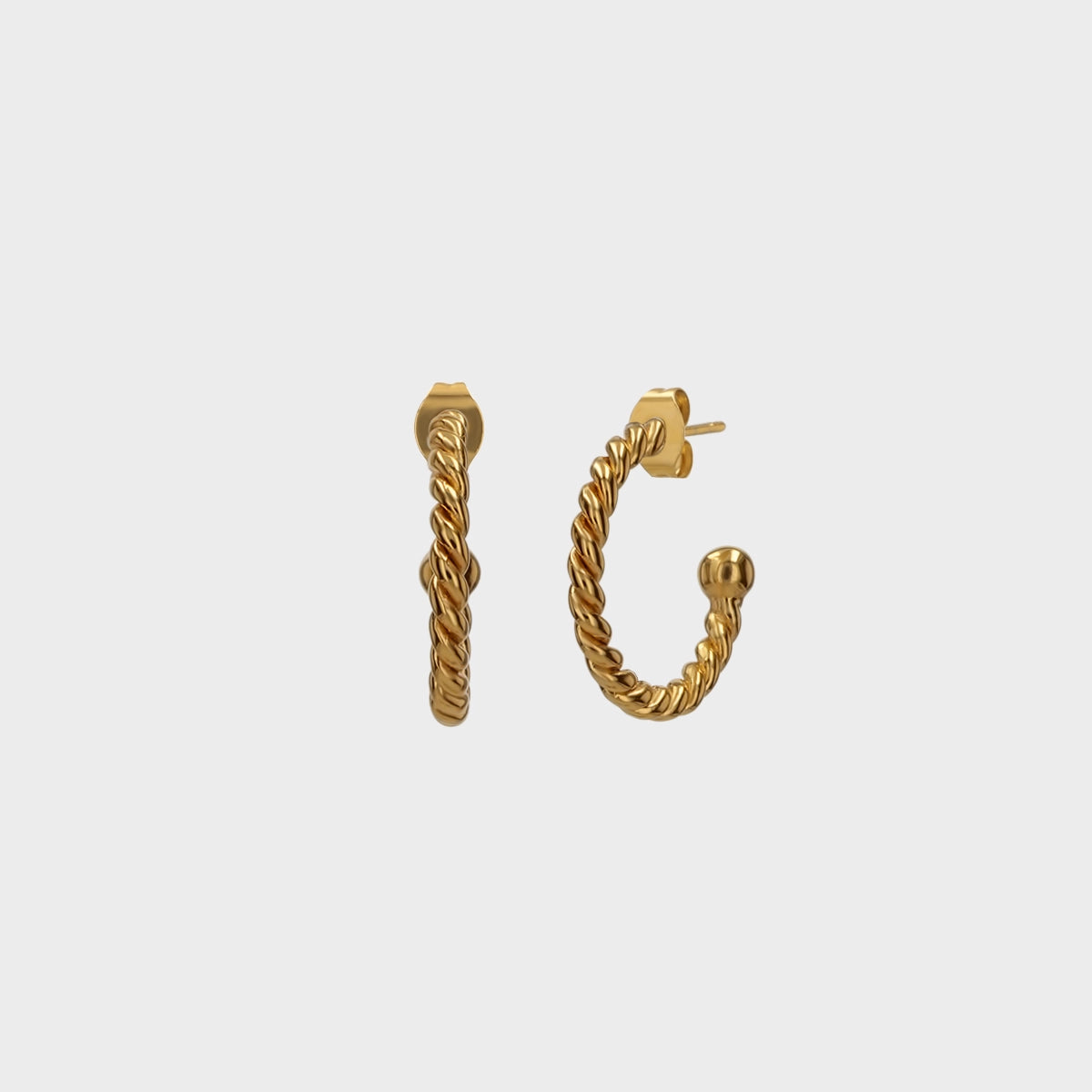 TWIST HOOPS SET - GULDBELAGT 15 mm wintherstudio-dk