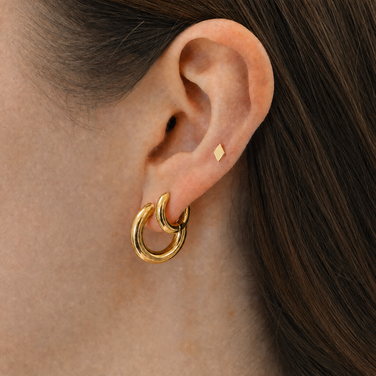 DIAMOND PIERCING - GULDBELAGT wintherstudio-dk