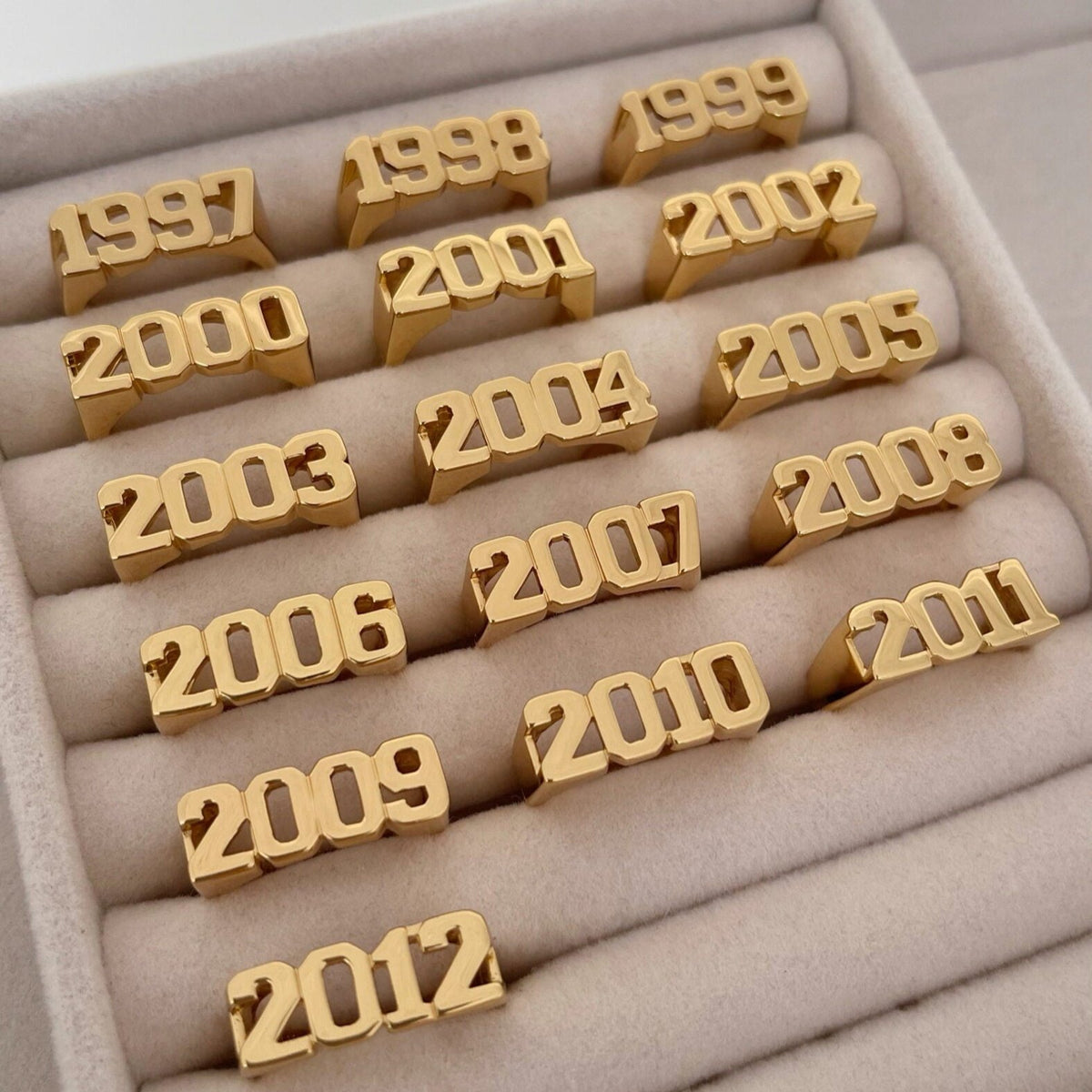 Year Ring Birth Year Ring - Guld
