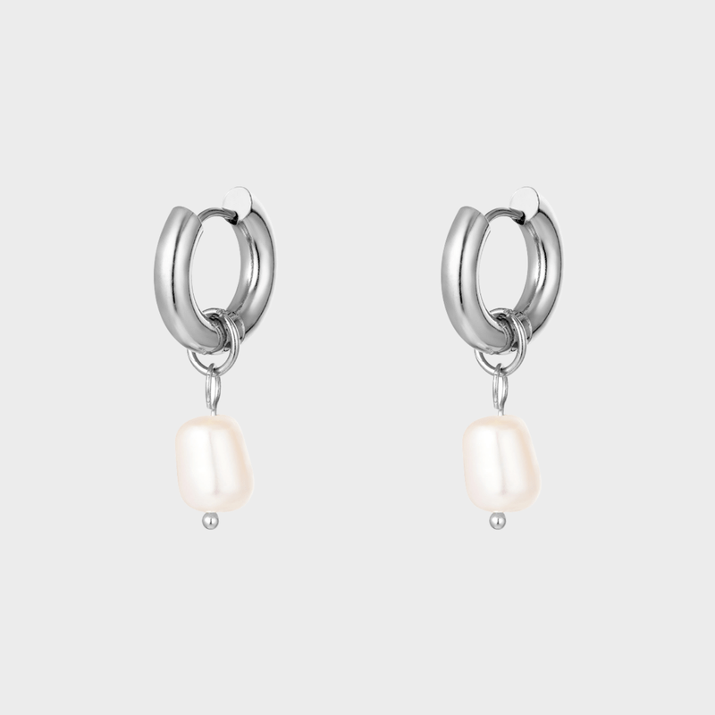 Chunky Pearl Hoops