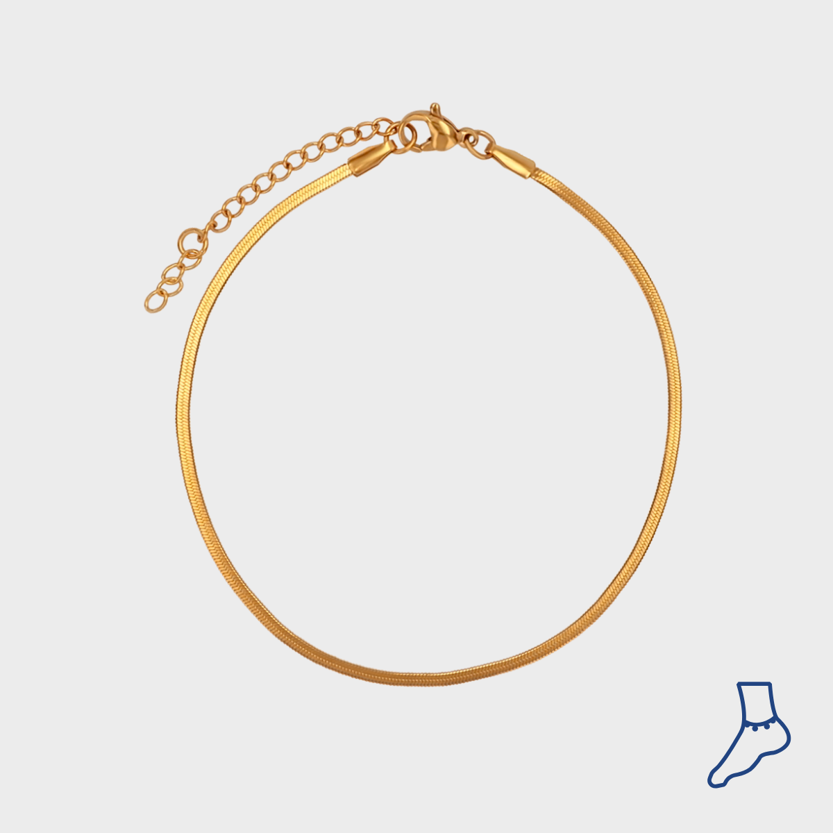 Flat Snake Ankelkæde wintherstudio-dk