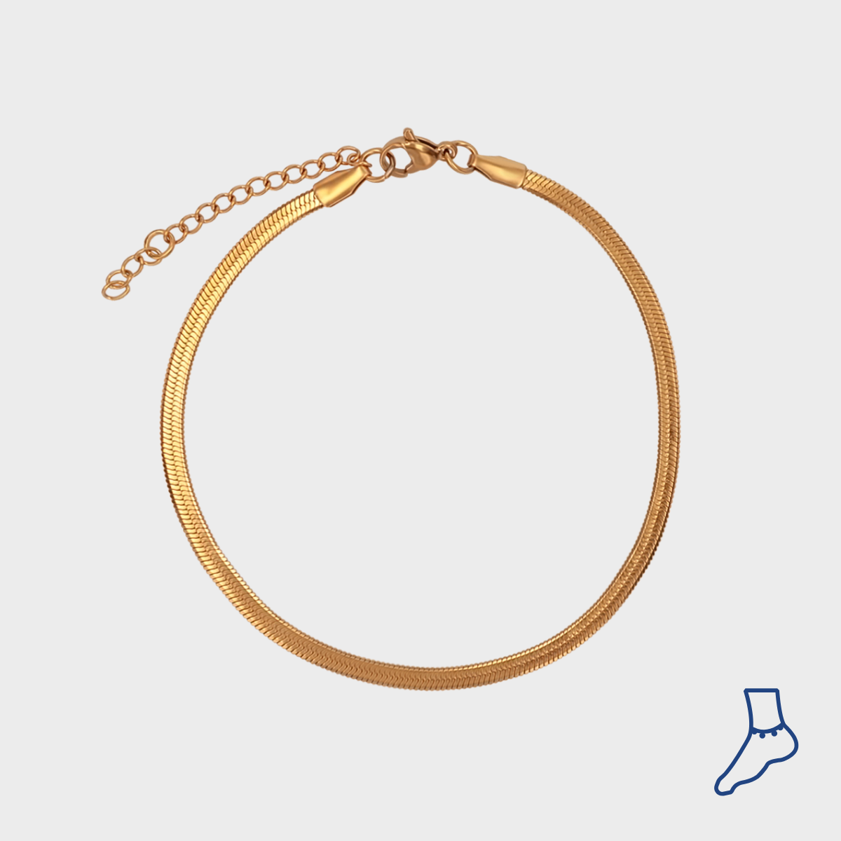 Flat Snake Ankelkæde wintherstudio-dk