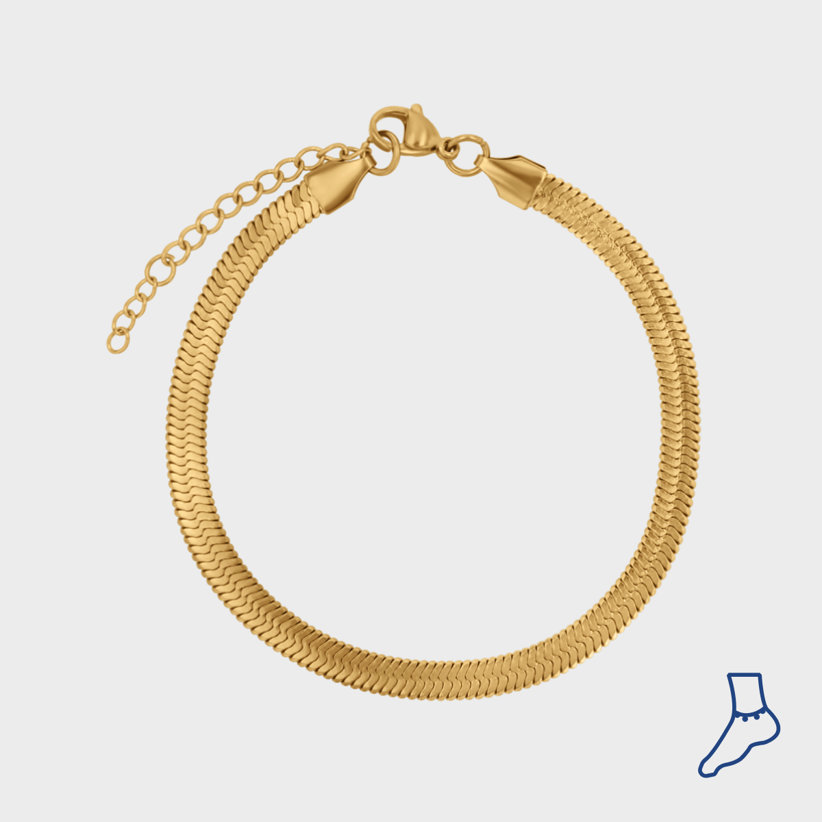 Flat Snake Ankelkæde wintherstudio-dk