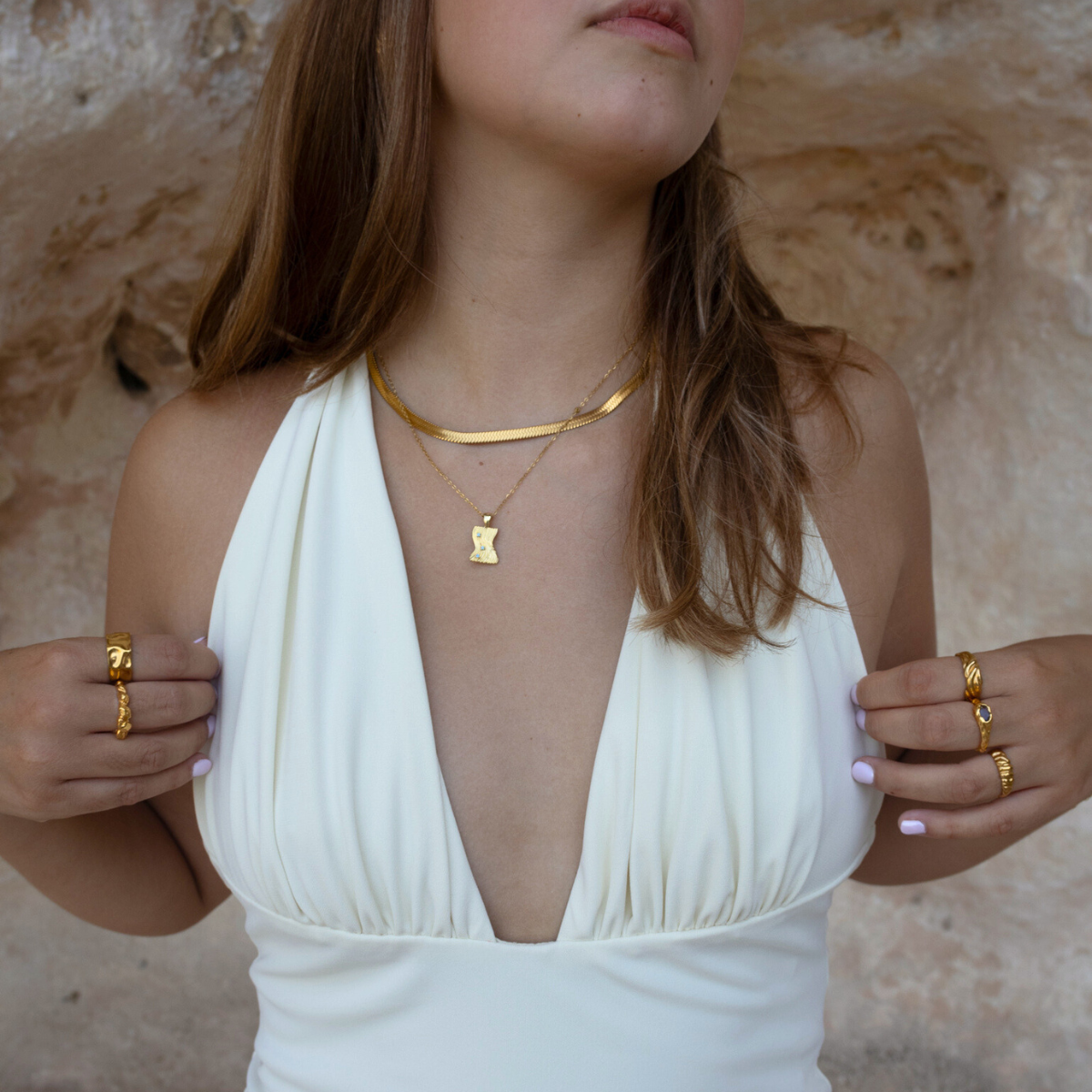 Flat Snake Halskæde wintherstudio-dk