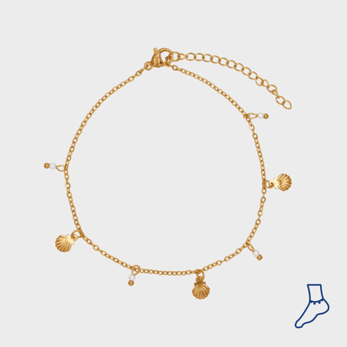 Shell Selena Ankelkæde wintherstudio-dk