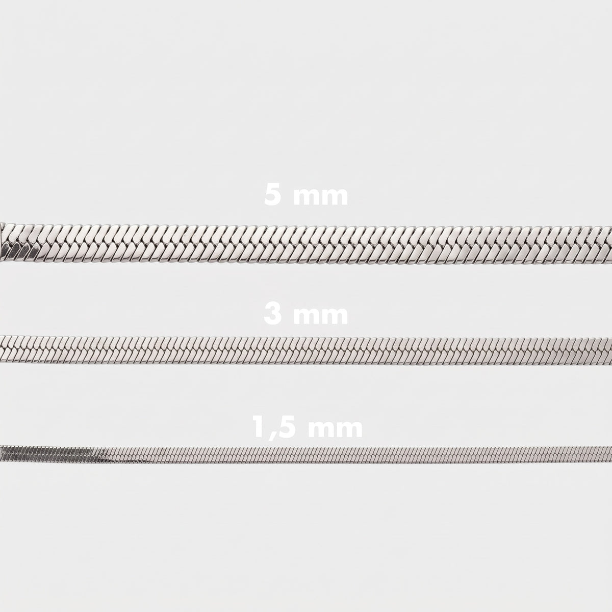 FLAT SNAKE ARMBÅND - SØLVFARVET wintherstudio-dk