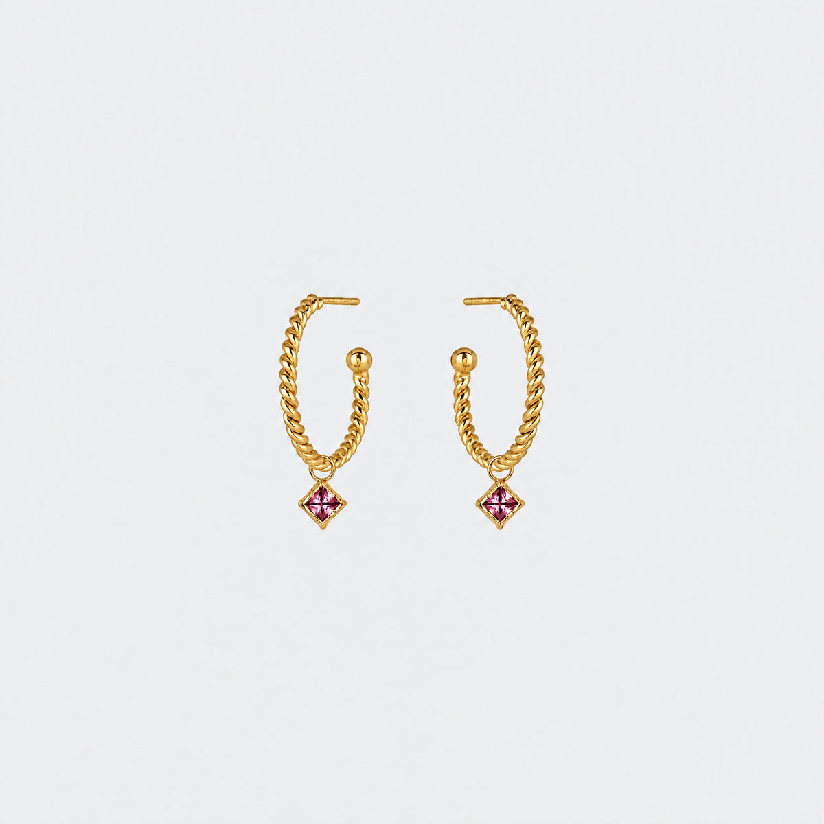 NEROLI HOOPS 15mm - GULDBELAGT/LILLA wintherstudio-dk
