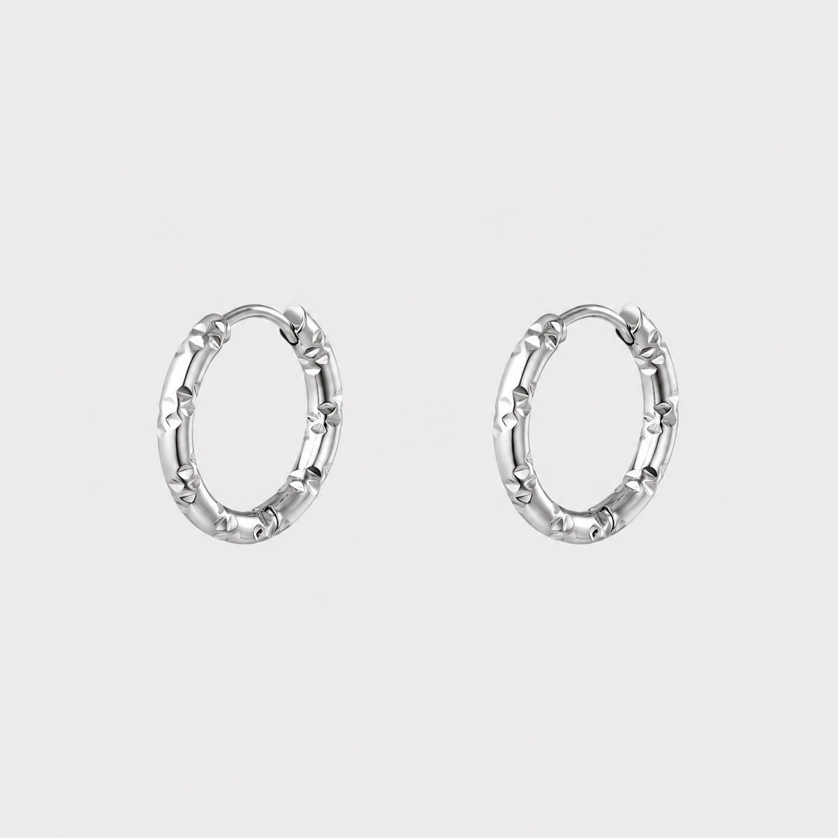 SIGRID HOOPS SET - SØLVFARVET