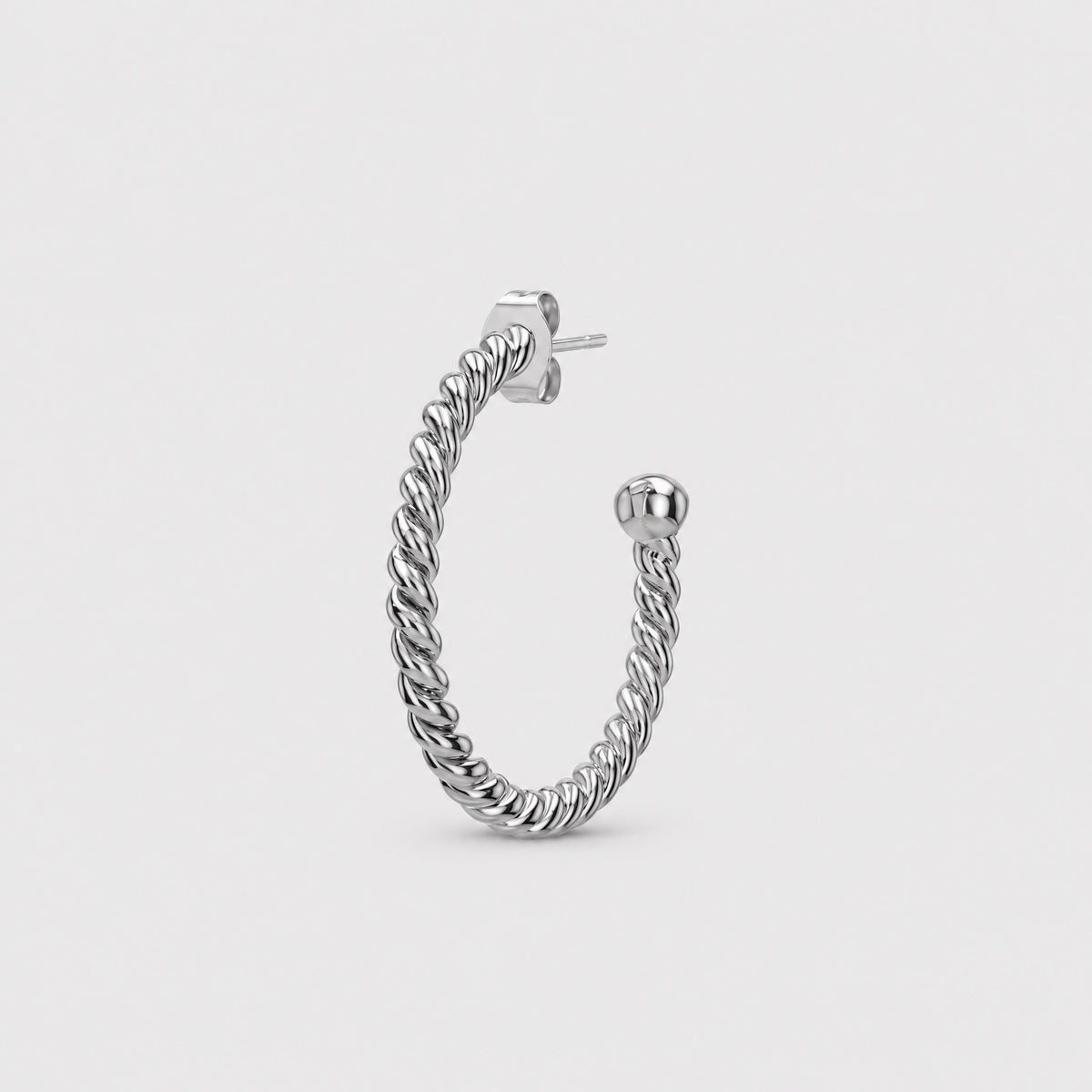 TWIST HOOP - SØLVBELAGT 20mm wintherstudio-dk