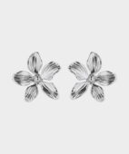 Blomster øreringe sølv
