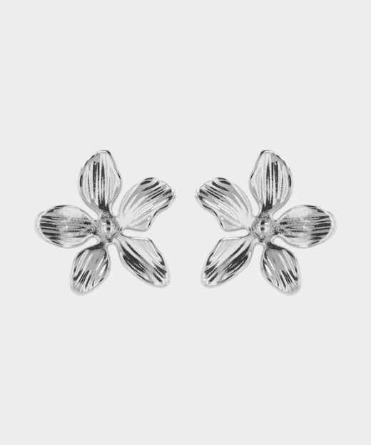Blomster øreringe sølv