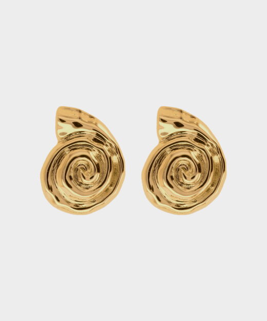 swirl ørering guld